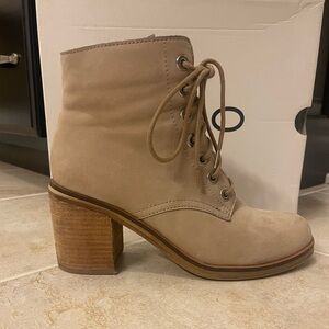 Aldo Tan Lace-Up Heeled Boots